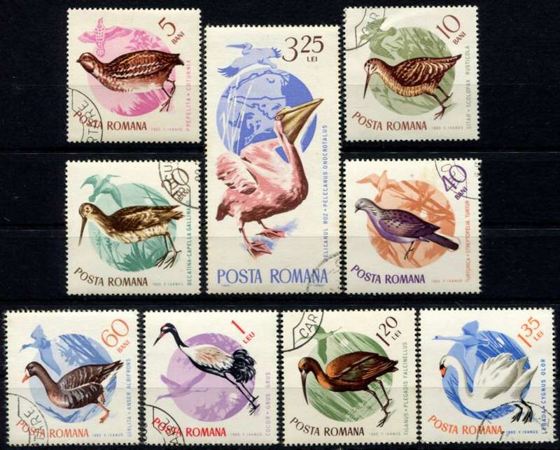 Romania - Birds - 1965 - Used