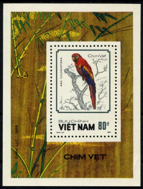 Vietnam - Birds - Miniature Sheet - 1988 - MNH