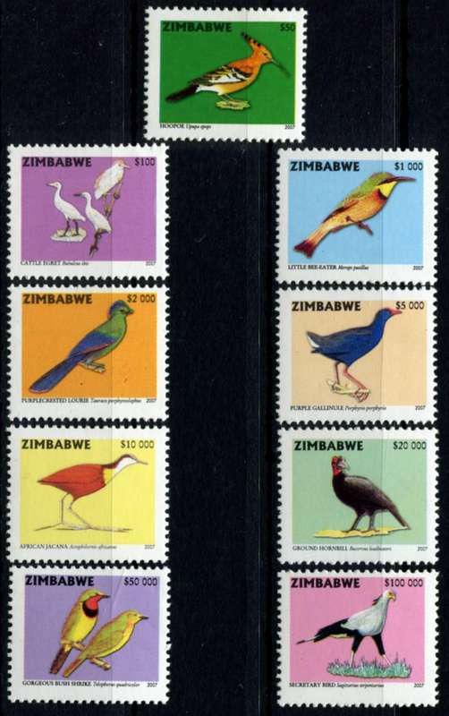 Zimbabwe - Birds - 2007 - MNH