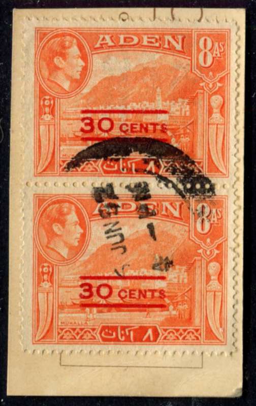 Aden - 1951 - Used on Piece