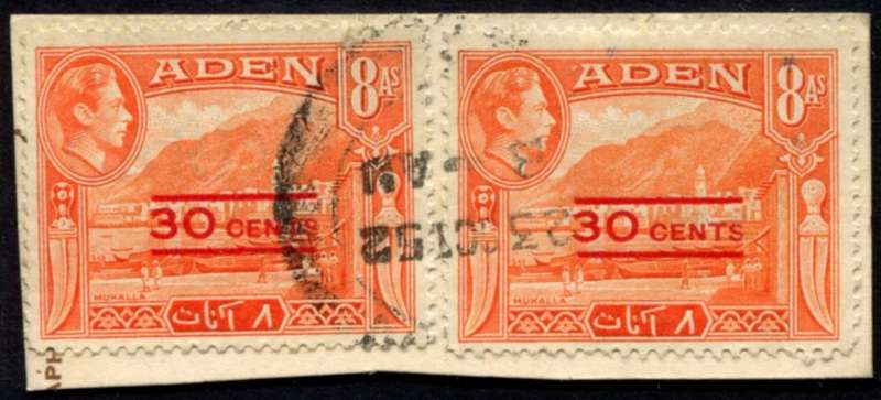 Aden - 1951 - Used on Piece