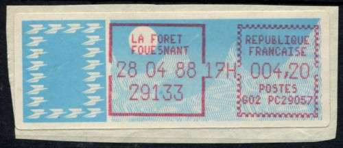 France - Machine Label Used on Piece