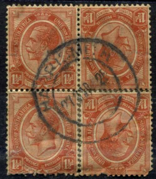 Union of SA - 1913 - Used - Reconstructed Tete-beche Block
