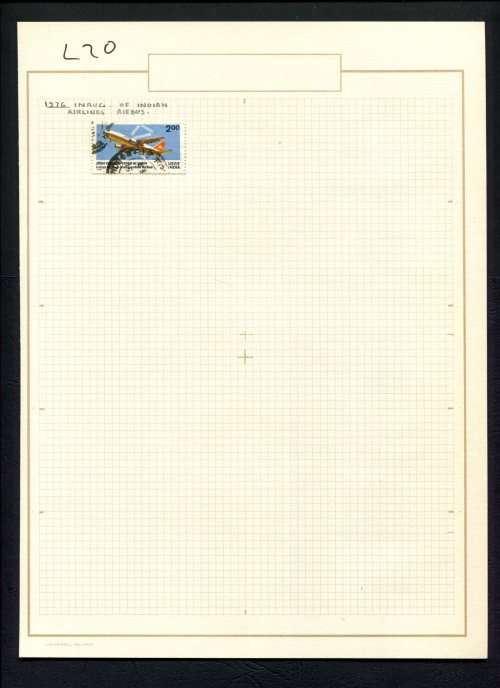 India - 1 Stamp Mounted (Hinged) on Old Album Page