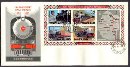 Swaziland - 1 X Miniature Sheet FDC - 1984