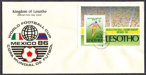 Lesotho - 1 X Miniature Sheet FDC - 1986