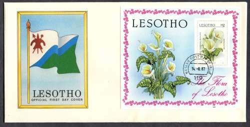 Lesotho - 1 X Miniature Sheet FDC - 1987