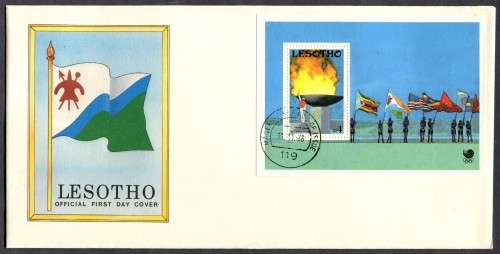 Lesotho - 1 X Miniature Sheet FDC - 1988