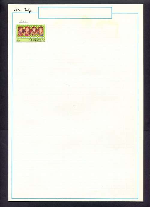 St. Vincent - 1 Stamp Mounted (Hinged) on Old Album Page