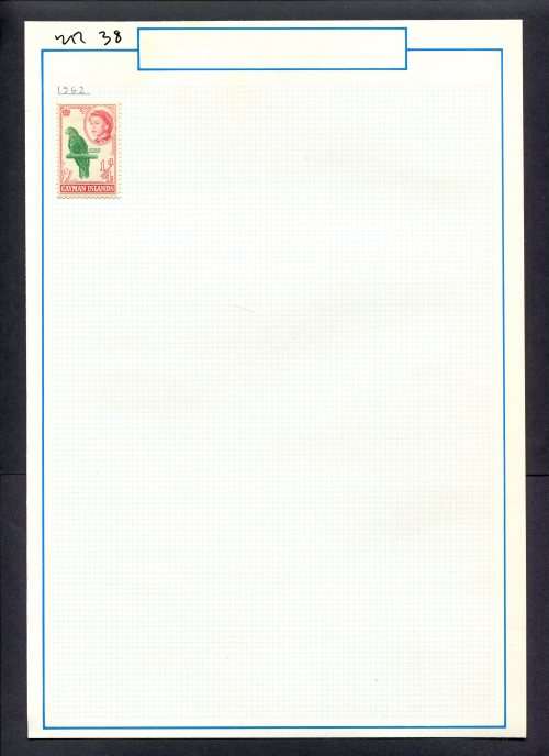Cayman Islands - 1 Stamp Mounted (Hinged) on Old Album Page