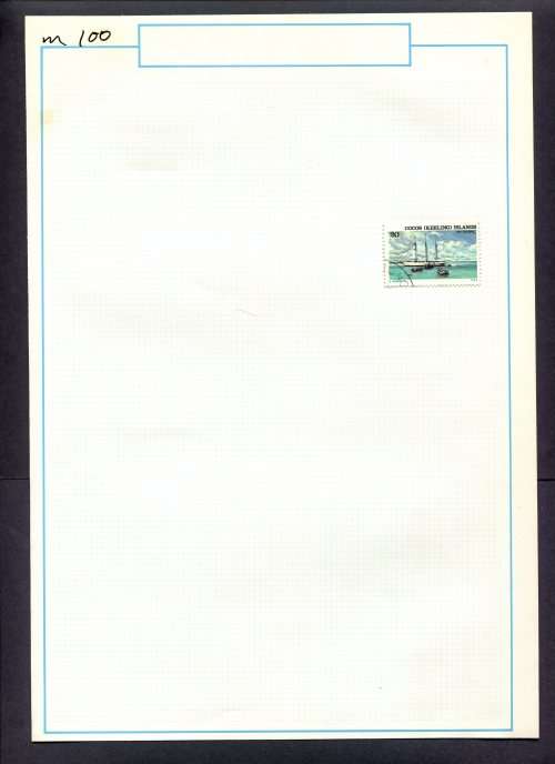 Cocos Islands - 1 Stamp Mounted (Hinged) on Old Album Page