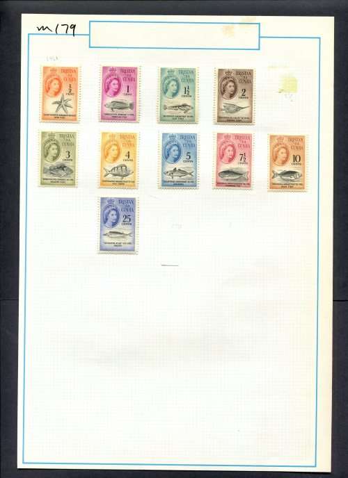 Tristan Da Cunha - 10 Stamps Mounted (Hinged) On Old Album Page