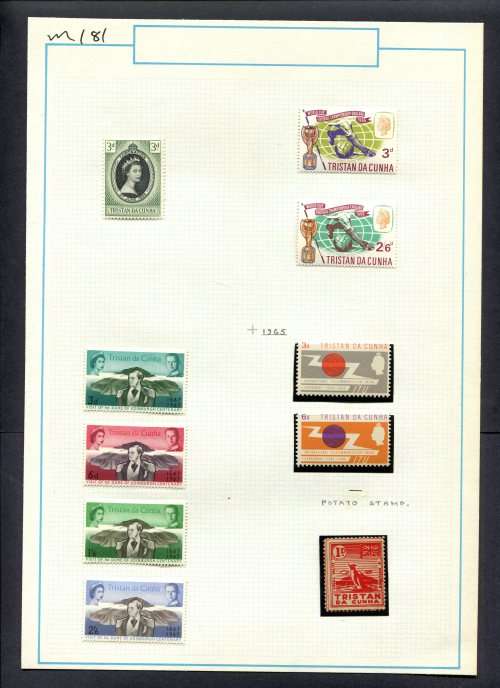 Tristan Da Cunha - 10 Stamps Mounted (Hinged) On Old Album Page