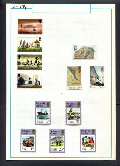 Tristan Da Cunha - 12 Stamps Mounted (Hinged) On Old Album Page