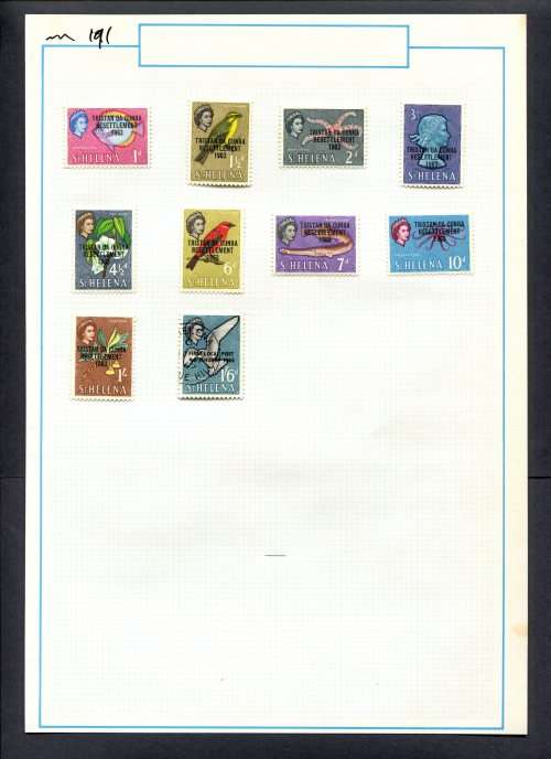Tristan Da Cunha - 10 Stamps Mounted (Hinged) On Old Album Page