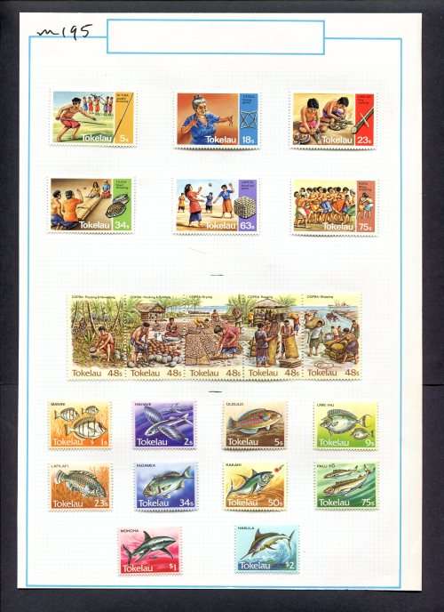 Tokelau Islands - 21 Stamps Mounted (Hinged) On Old Album Page