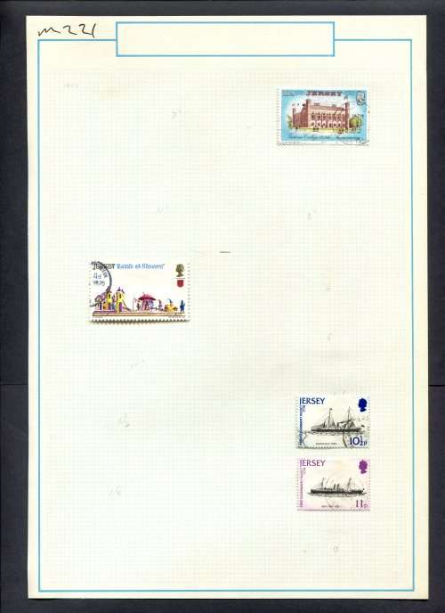 Jersey - 4 Stamps Mounted (Hinged) On Old Album Page