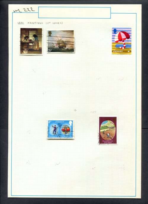 Jersey - 5 Stamps Mounted (Hinged) On Old Album Page