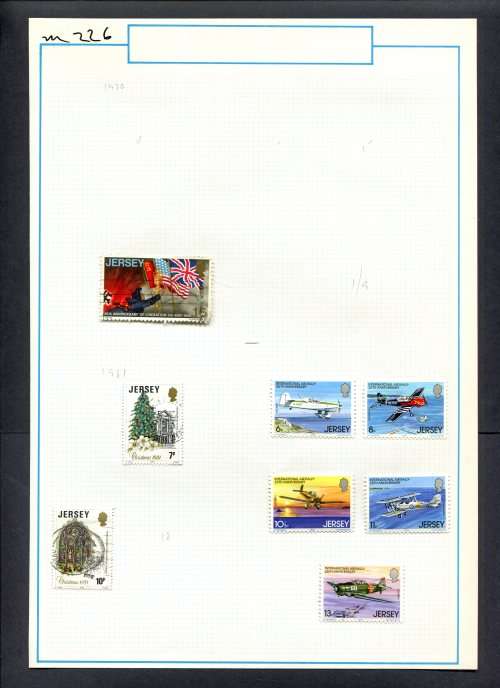 Jersey - 8 Stamps Mounted (Hinged) On Old Album Page