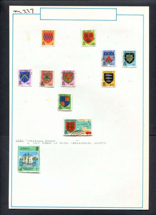 Jersey - 11 Stamps Mounted (Hinged) On Old Album Page
