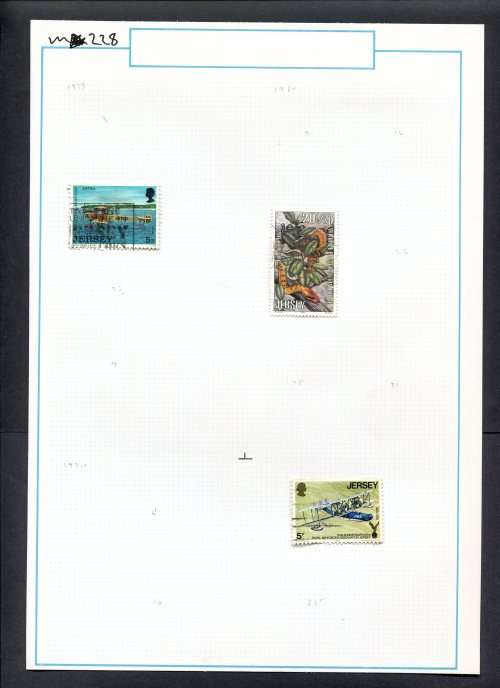 Jersey - 3 Stamps Mounted (Hinged) On Old Album Page