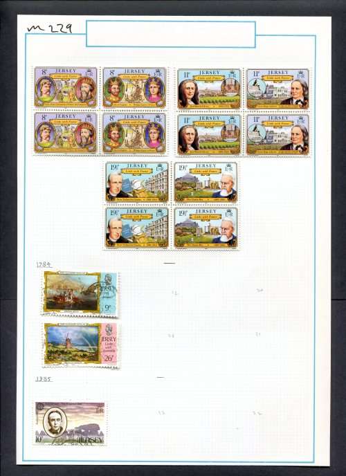 Jersey - 15 Stamps Mounted (Hinged) On Old Album Page
