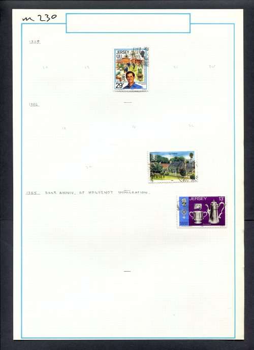 Jersey - 3 Stamps Mounted (Hinged) On Old Album Page