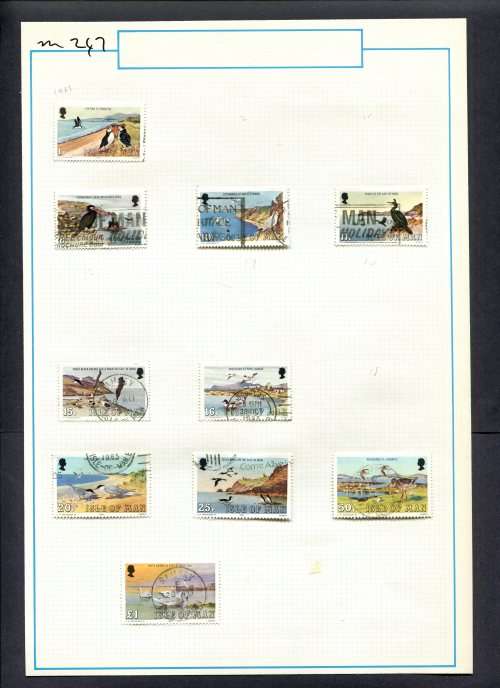 Guernsey - 10 Stamps Mounted (Hinged) On Old Album Page