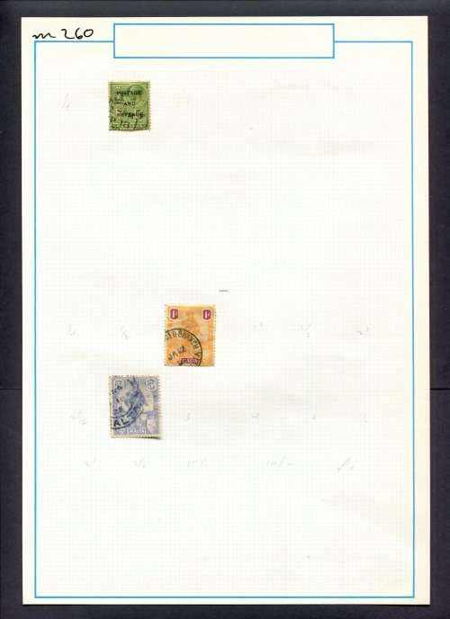 Malta - 3 Stamps Mounted (Hinged) On Old Album Page