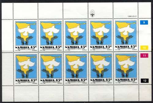 Namibia - Set of 3 Sheets of 10 - 1990 - MNH