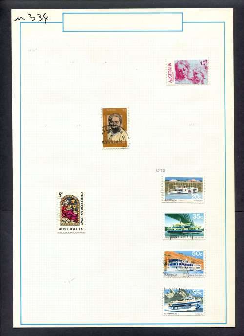 Australia - 7 Stamps Mounted (Hinged) On Old Album Page