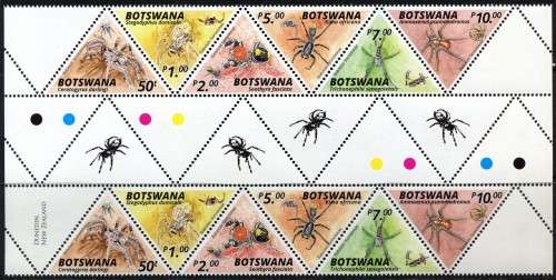 Botswana - Animals - Gutter Block of 12 - 2020 - MNH