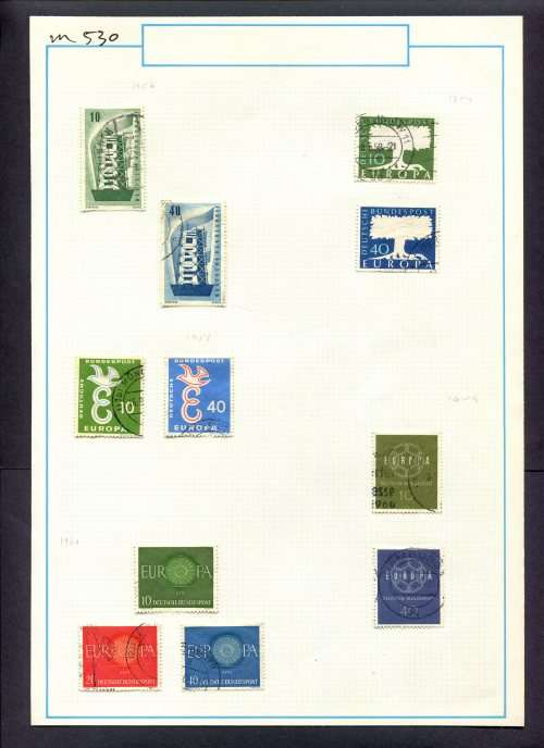 Germany - 11 Stamps Mounted (Hinged) On Old Album Page
