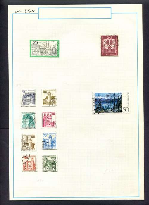 Germany - 11 Stamps Mounted (Hinged) On Old Album Page