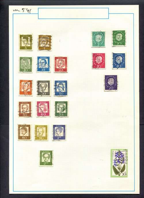 Germany - 21 Stamps Mounted (Hinged) On Old Album Page