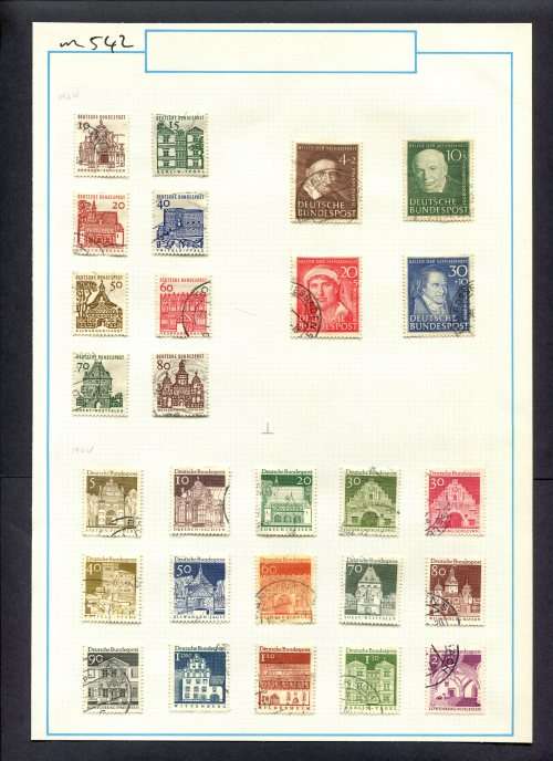 Germany - 27 Stamps Mounted (Hinged) On Old Album Page