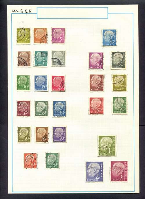 Germany - 27 Stamps Mounted (Hinged) On Old Album Page