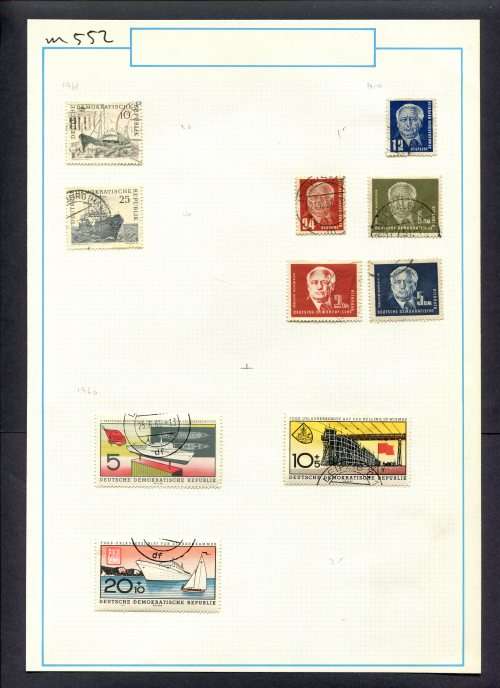Germany - 10 Stamps Mounted (Hinged) On Old Album Page