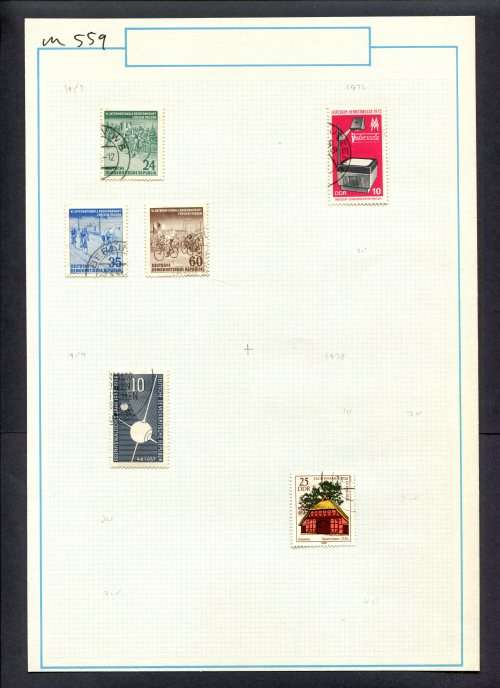 Germany - 6 Stamps Mounted (Hinged) On Old Album Page