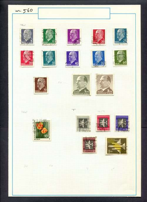 Germany - 19 Stamps Mounted (Hinged) On Old Album Page
