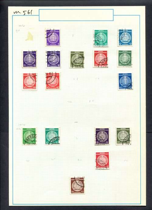 Germany - 17 Stamps Mounted (Hinged) On Old Album Page