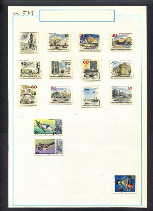 Germany - 15 Stamps Mounted (Hinged) On Old Album Page