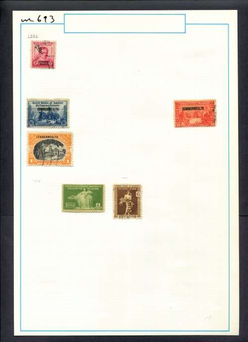Philippines - 6 Stamps Mounted (Hinged) On Old Album Page