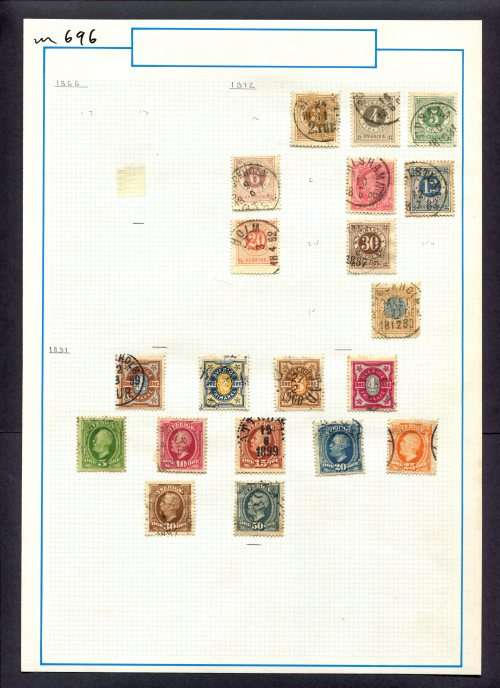 Sweden - 20 Stamps Mounted (Hinged) On Old Album Page