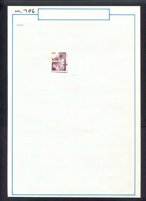 Sweden - 1 Stamp Mounted (Hinged) On Old Album Page