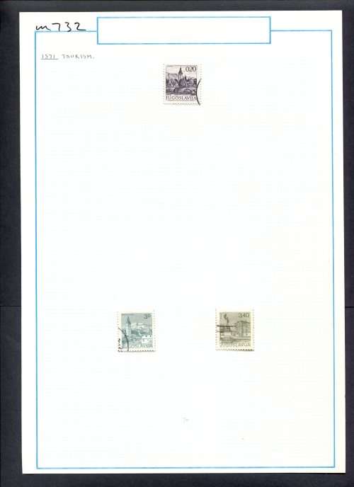 Yugoslavia - 3 Stamps Mounted (Hinged) On Old Album Page