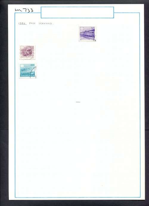 Yugoslavia - 3 Stamps Mounted (Hinged) On Old Album Page