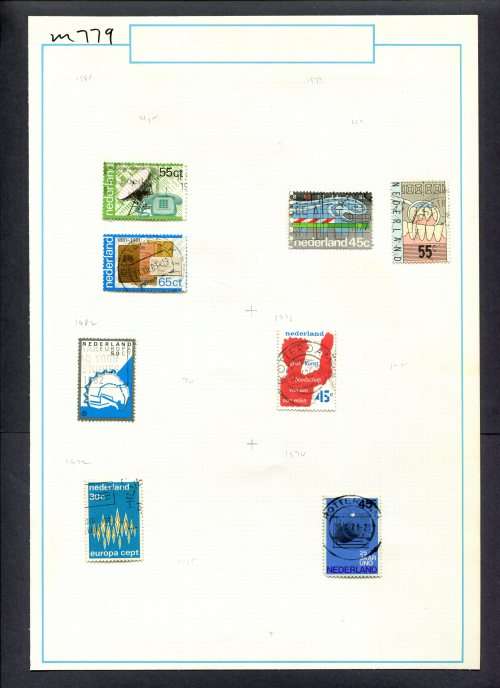 Netherlands - 8 Stamps Mounted (Hinged) On Old Album Page