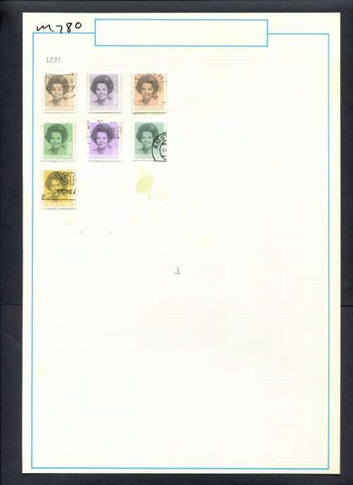 Netherlands - 7 Stamps Mounted (Hinged) On Old Album Page