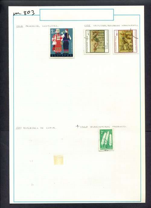 Bulgaria - 4 Stamps Mounted (Hinged) On Old Album Page
